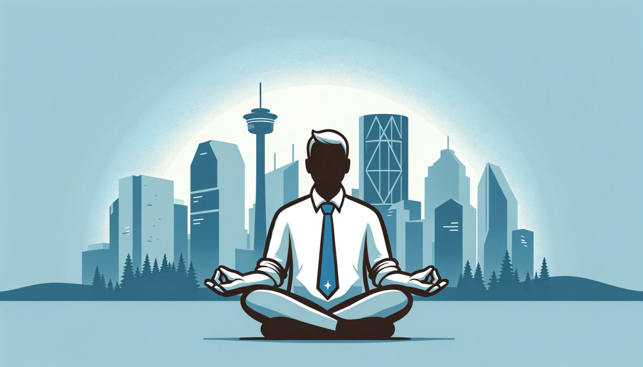 Person in Calgary finds peace in meditation, representing coping strategies and when you recognize the signs that therapy is not working.